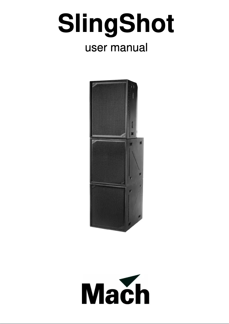 Imagen de la primera página del manual del dispositivo MACH SlingShot