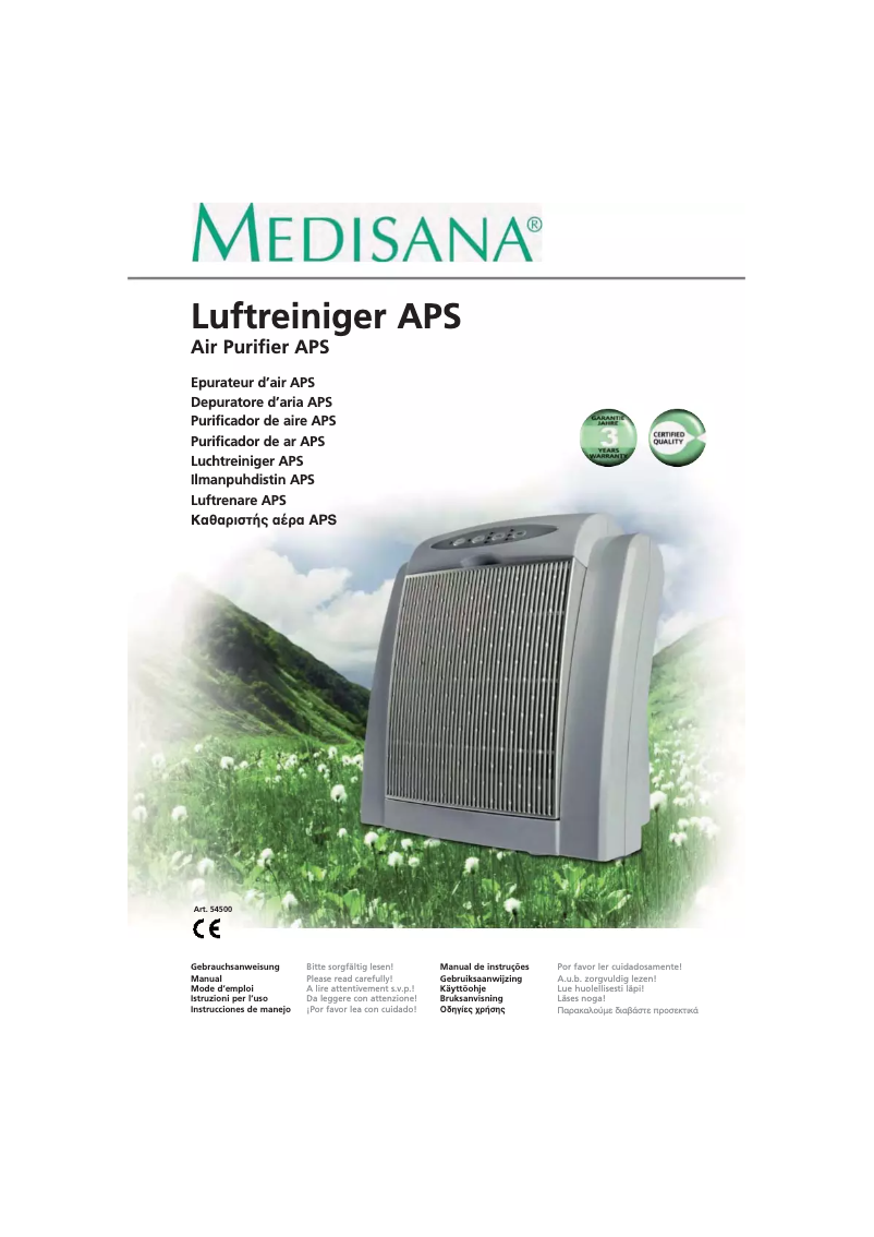 Página nº 1 - Manual de usuario Medisana Air Purifier APS
