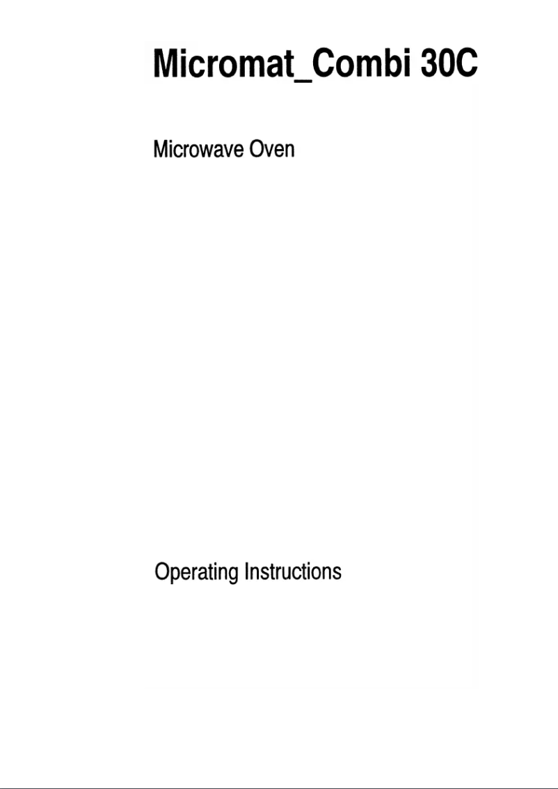 Página 1 del manual Manual de usuario AEG Micromat Combi 30C