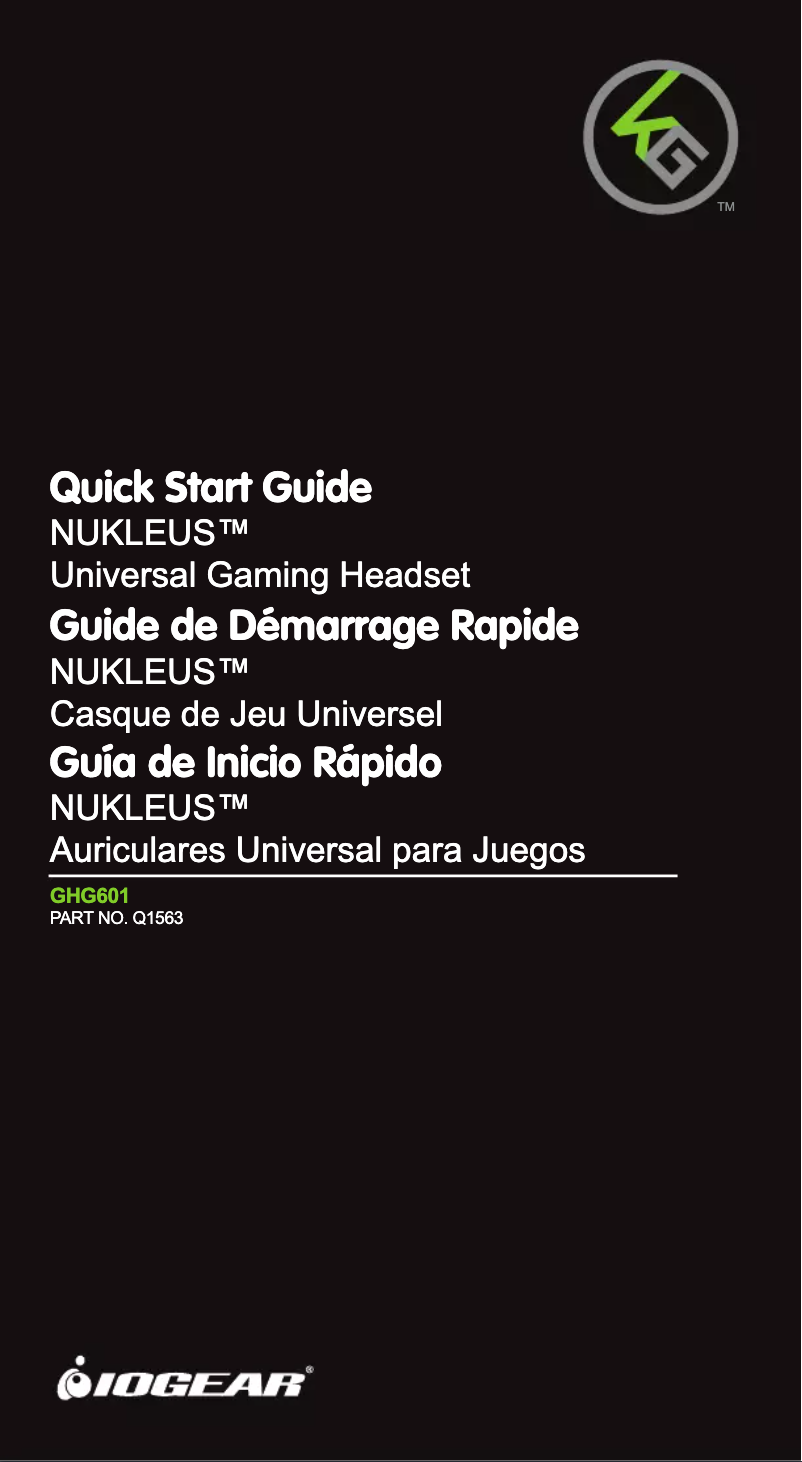 Página 1 del manual Manual de usuario iogear Kaliber NUKLEUS