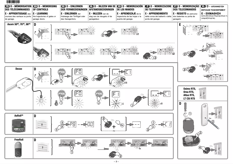 Imagen de la primera página del manual del dispositivo Keygo RTS