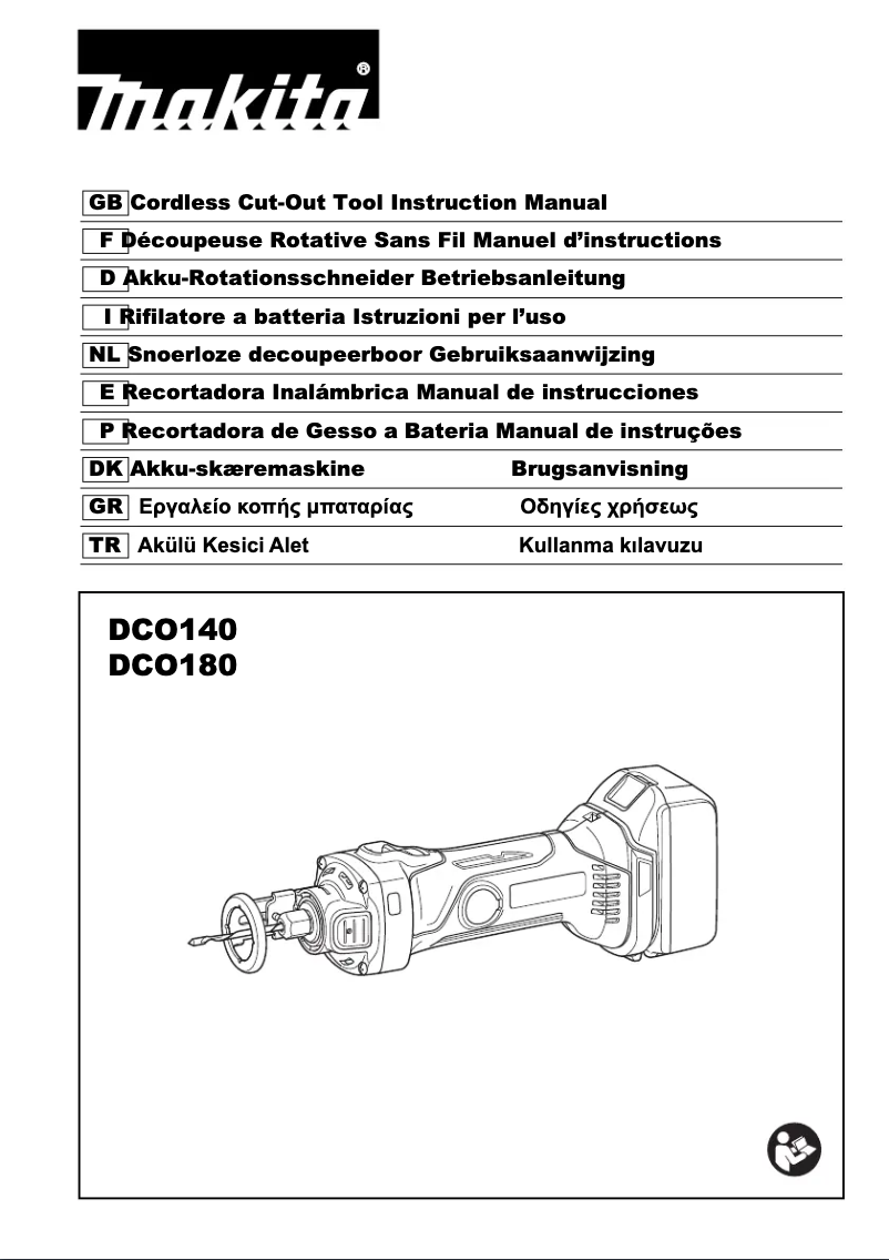 Página nº 1 - Manual de usuario Makita DCO180Z