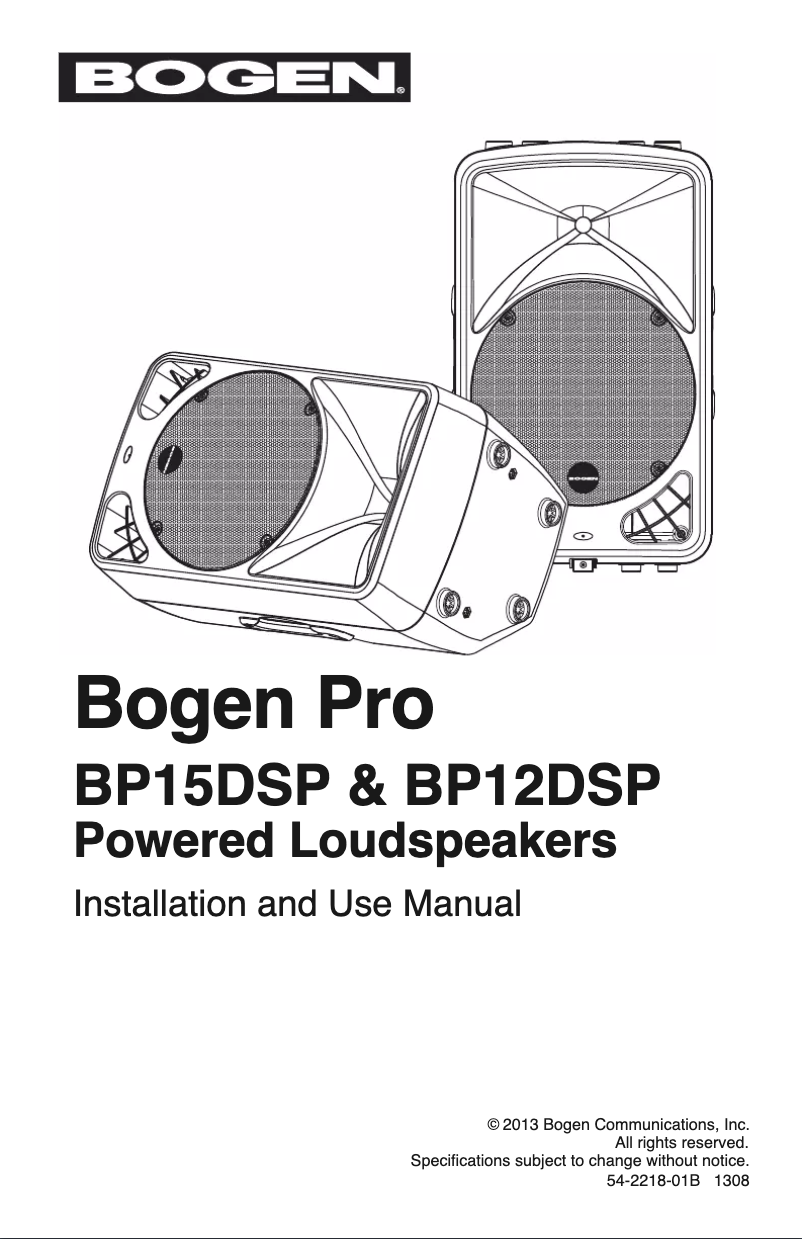Imagen de la primera página del manual del dispositivo BP15DSP
