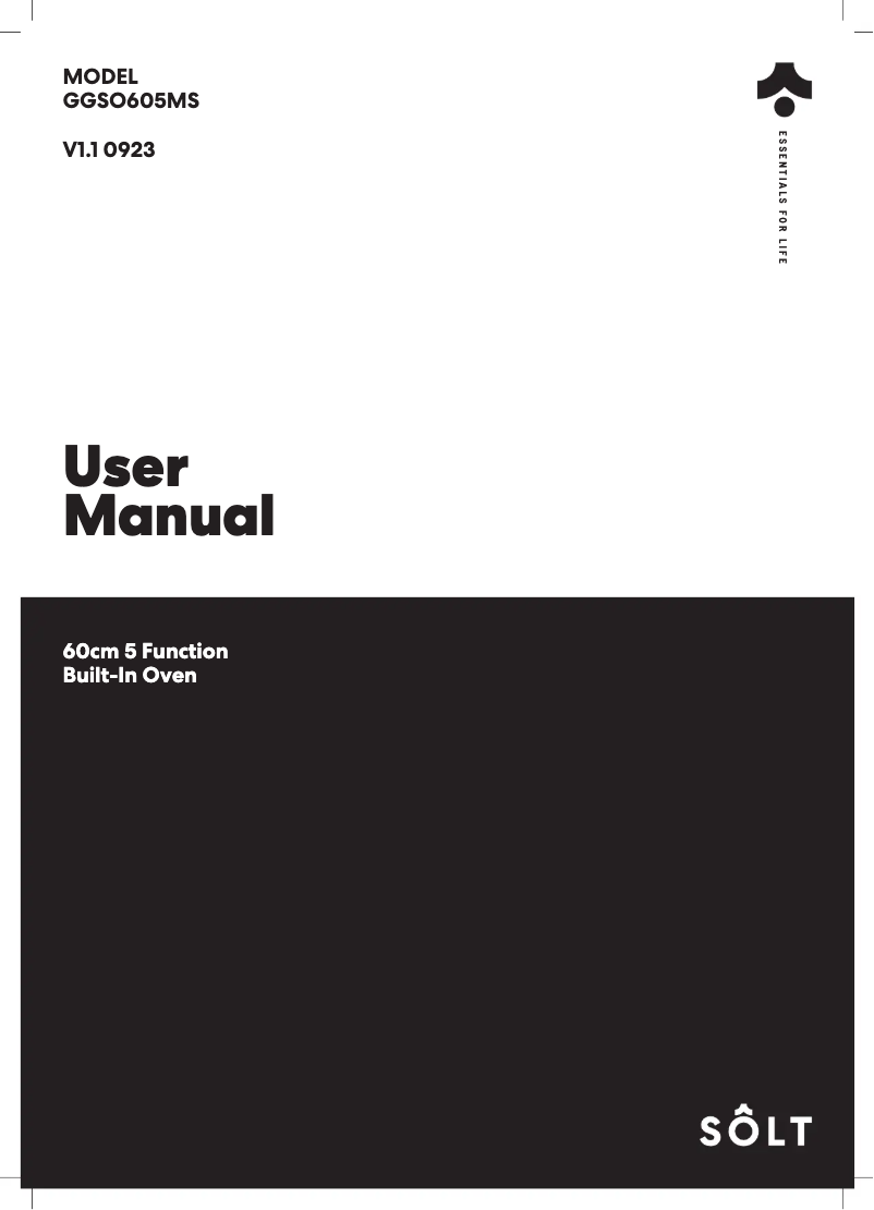 Página 1 del manual Manual de usuario Sôlt GGSO605MS