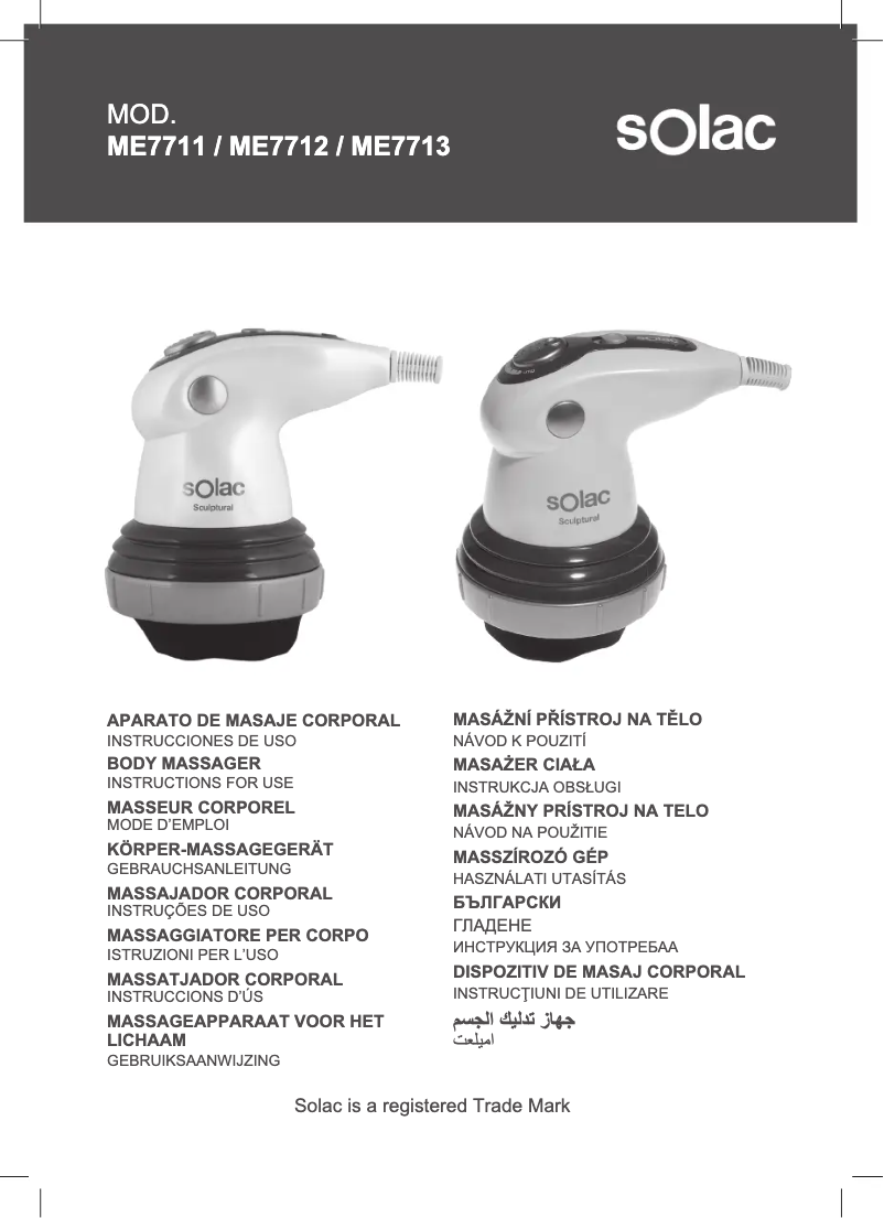 Página 1 del manual Instrucciones de seguridad Solac Sculptural Brushing ME7712