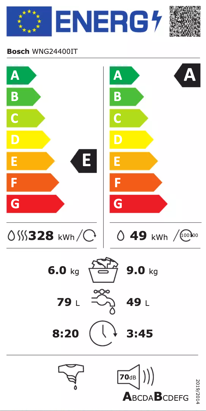 Página 1 del manual Manual de usuario Bosch WNG24400IT