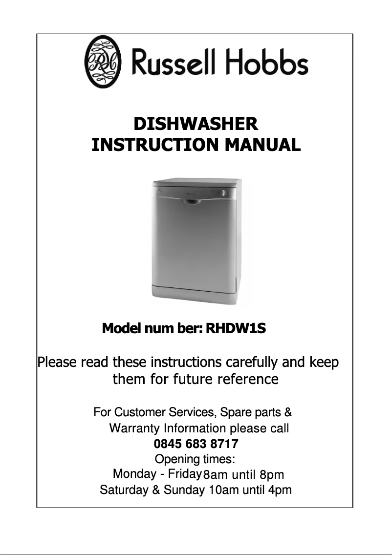 Imagen de la primera página del manual del dispositivo RHDW1S