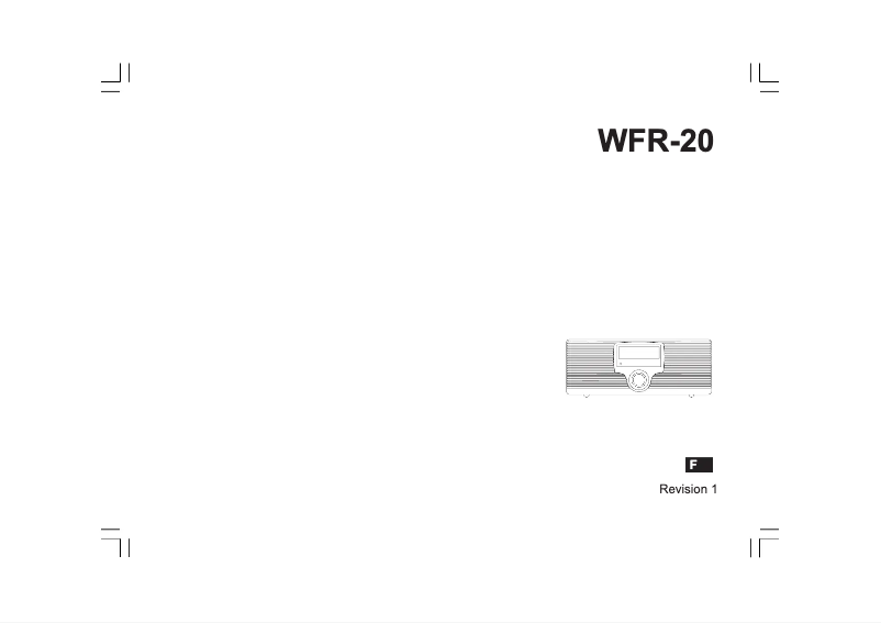 Imagen de la primera página del manual del dispositivo WFR-20