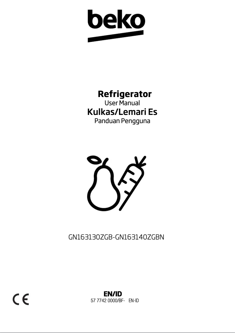 Página 1 del manual Manual de usuario Beko GN163130ZGB