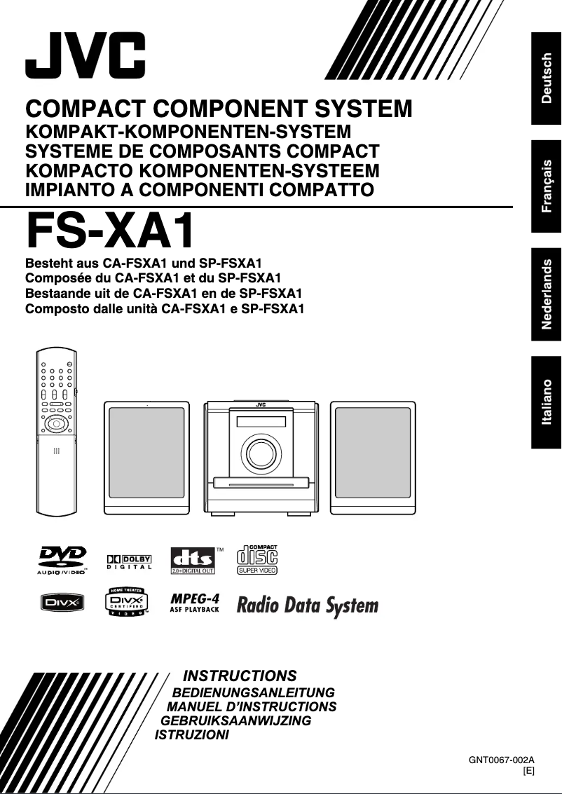 Página nº 1 - Manual de usuario JVC CA-FSXA1