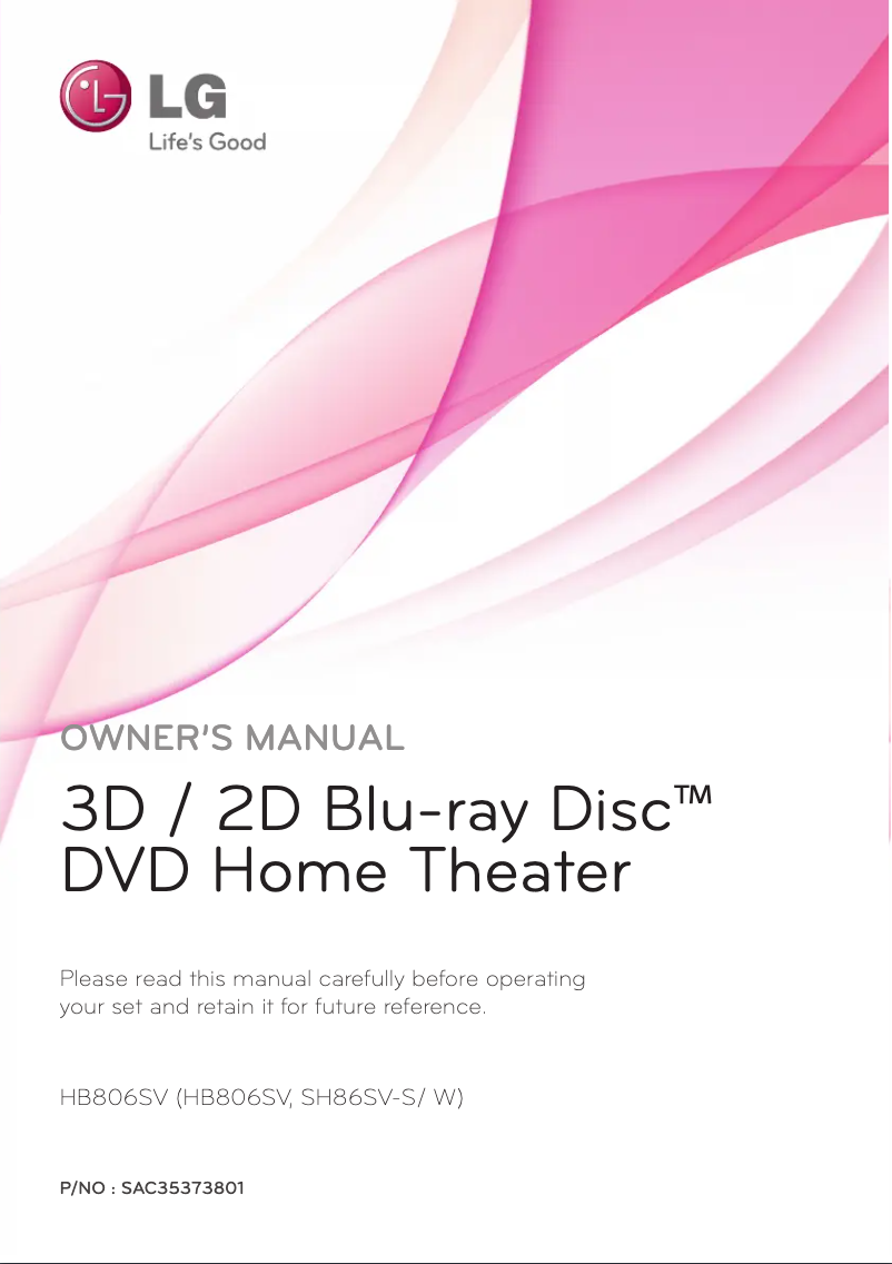 Imagen de la primera página del manual del dispositivo HB806SV