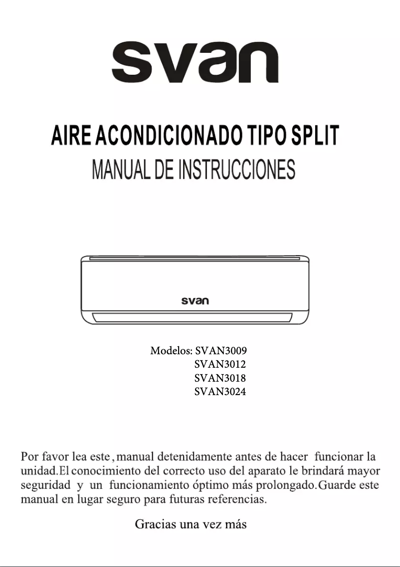 Imagen de la primera página del manual del dispositivo SVAN3024