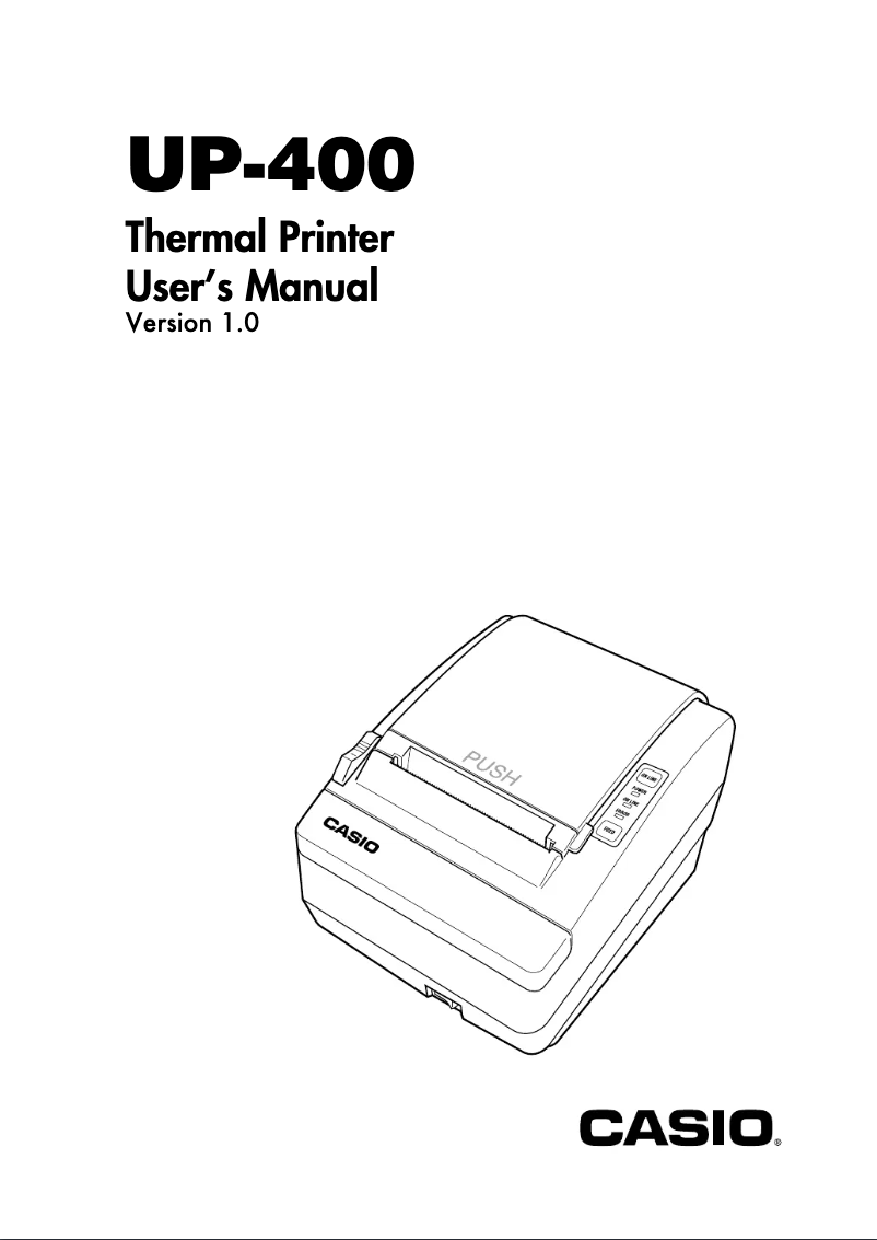 Página 1 del manual Manual de usuario Casio UP-400