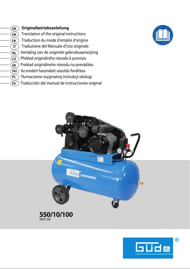 Imagen de la primera página del manual del dispositivo Kompressor 550/10/100