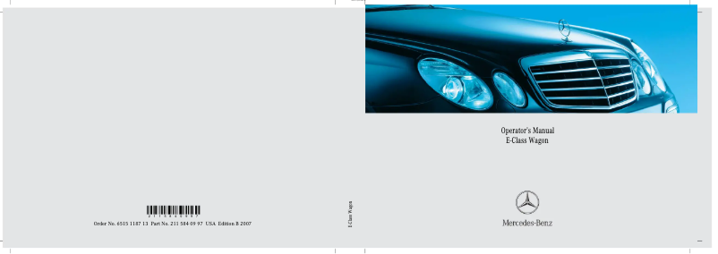 Imagen de la primera página del manual del dispositivo E-Class Wagon (2007)