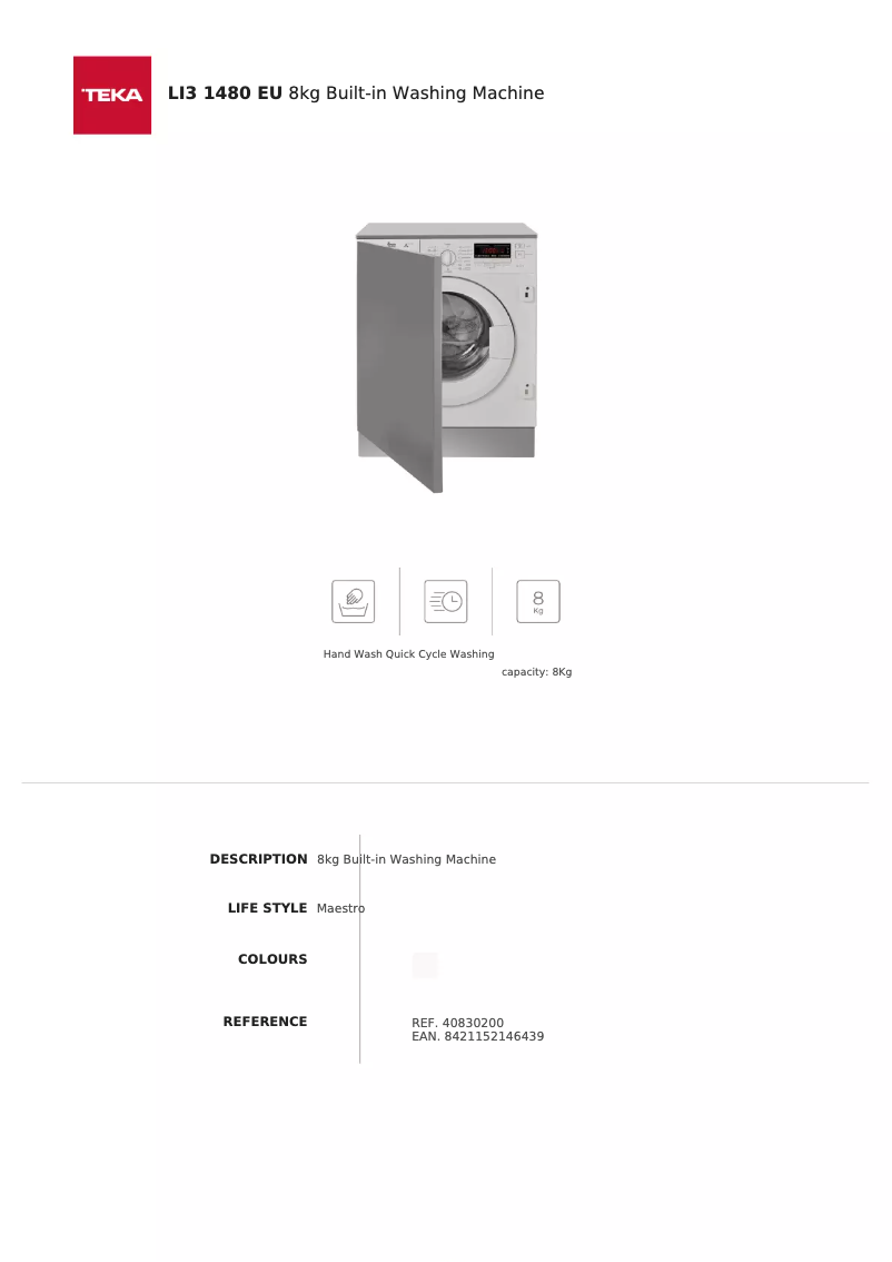 Imagen de la primera página del manual del dispositivo LI3 1480 EU