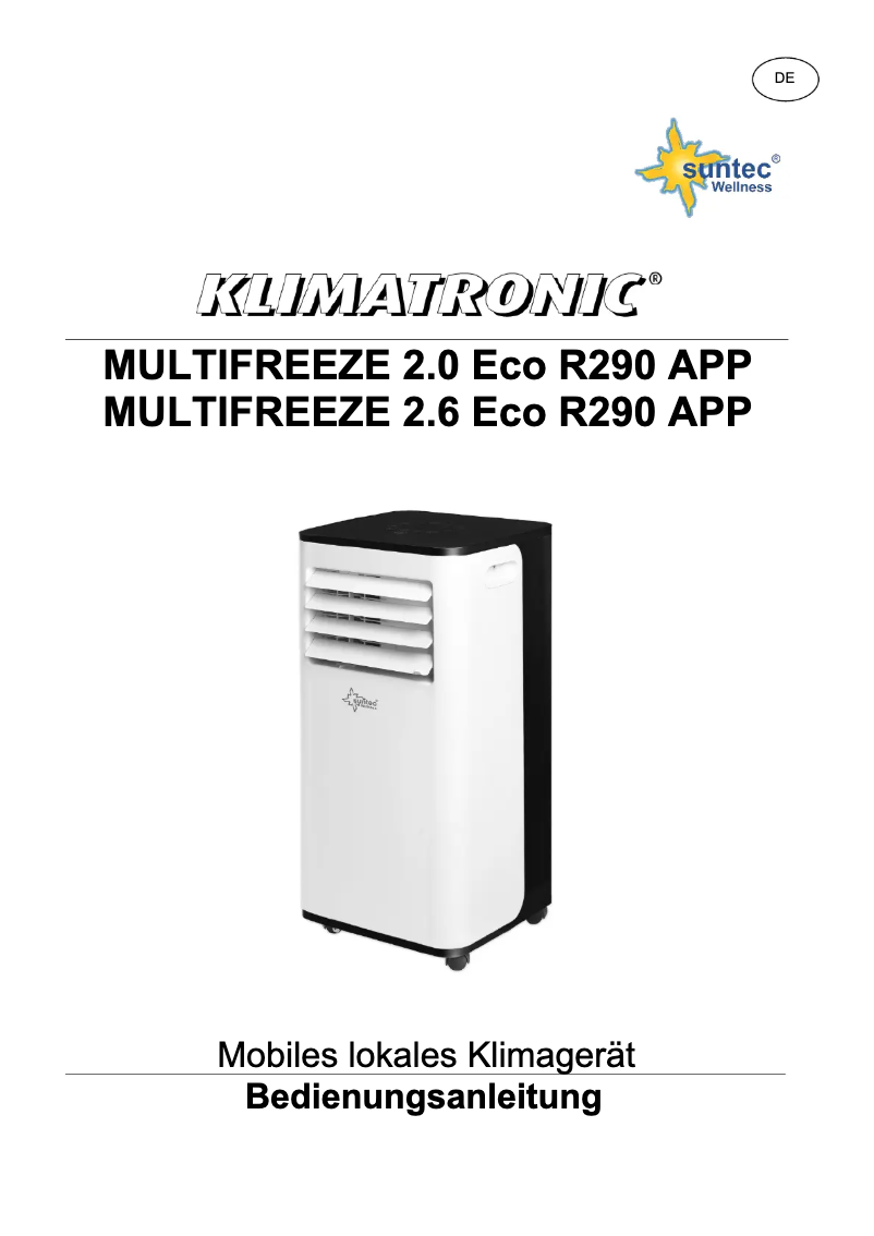 Página 1 del manual Manual de usuario Suntec Multifreeze 2.0 Eco R290 App