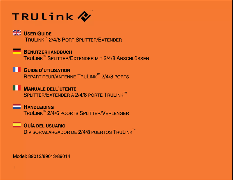 Página 1 del manual Manual de usuario C2G 89014