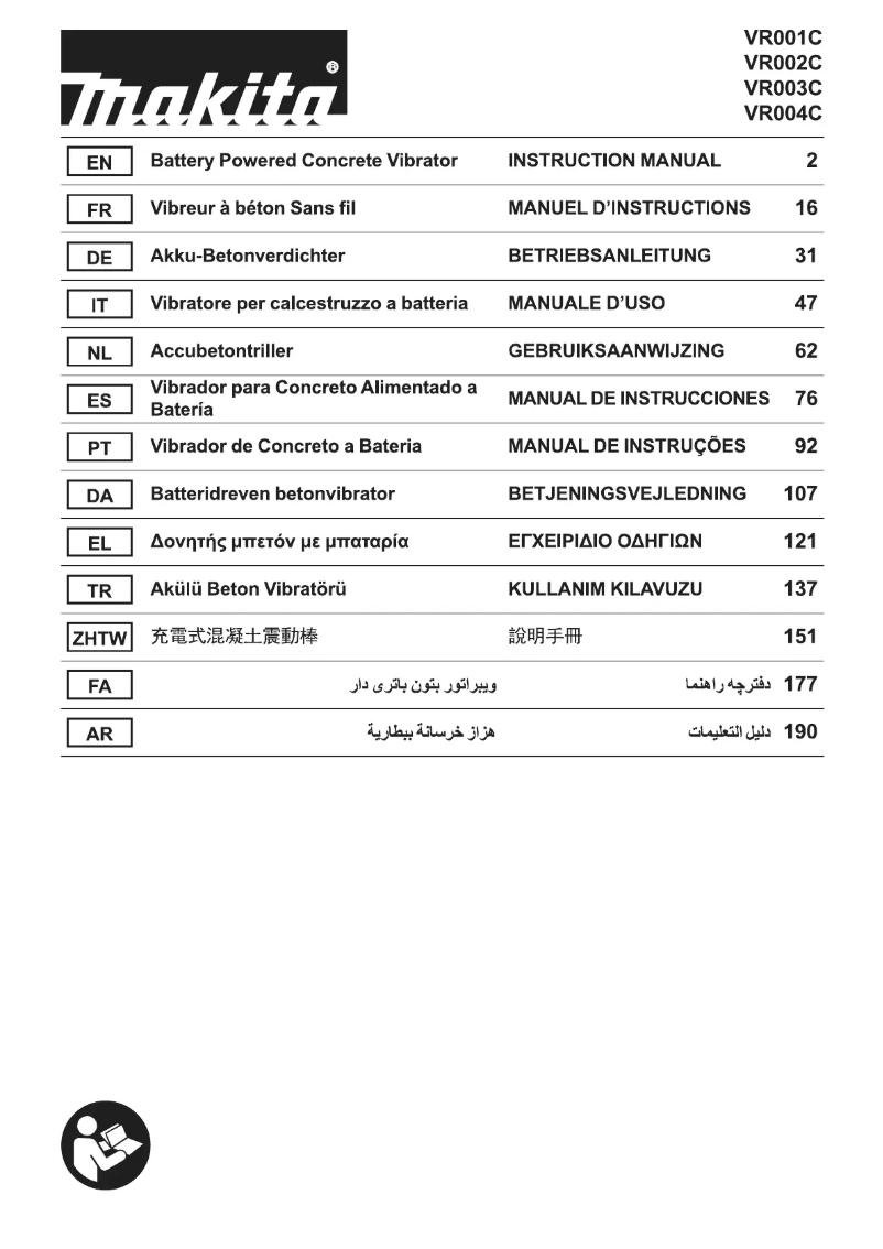 Página 1 del manual Manual de usuario Makita VR004C