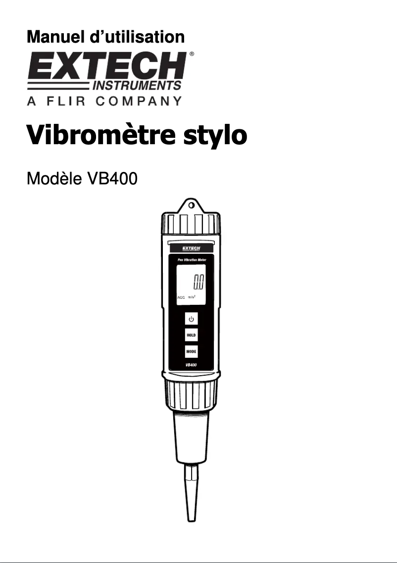 Imagen de la primera página del manual del dispositivo VB400