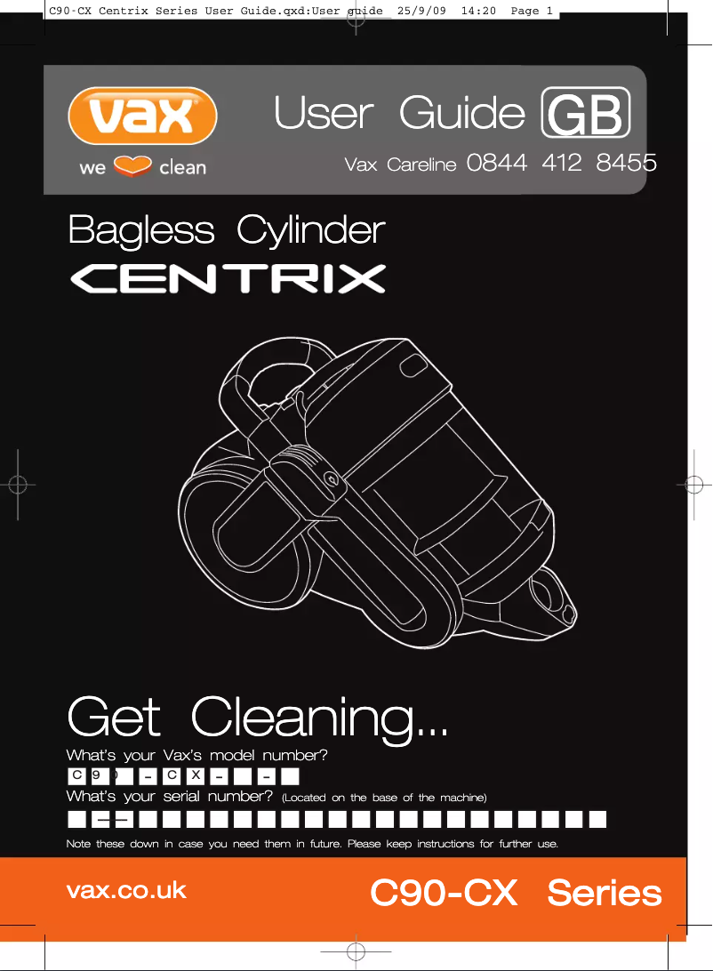 Imagen de la primera página del manual del dispositivo C90-CX