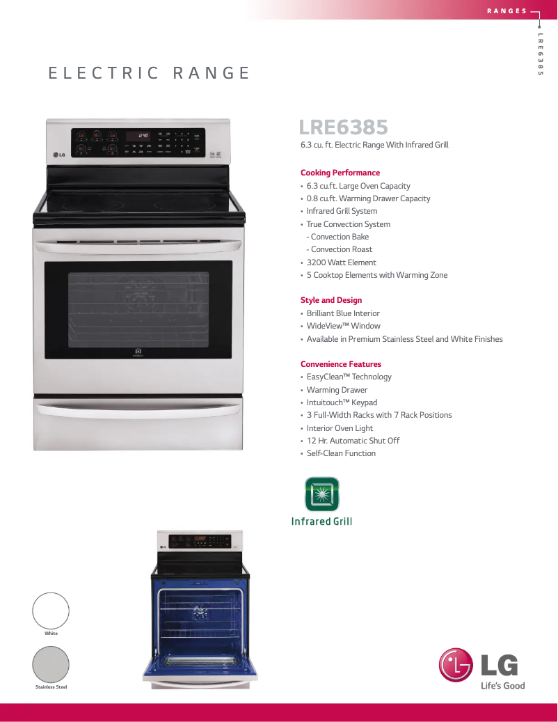 Imagen de la primera página del manual del dispositivo LRE6385ST