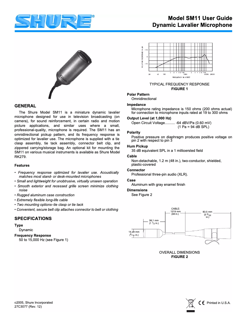 Imagen de la primera página del manual del dispositivo SM11