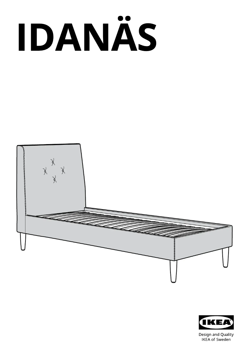 Imagen de la primera página del manual del dispositivo IDANÄS 204.998.14