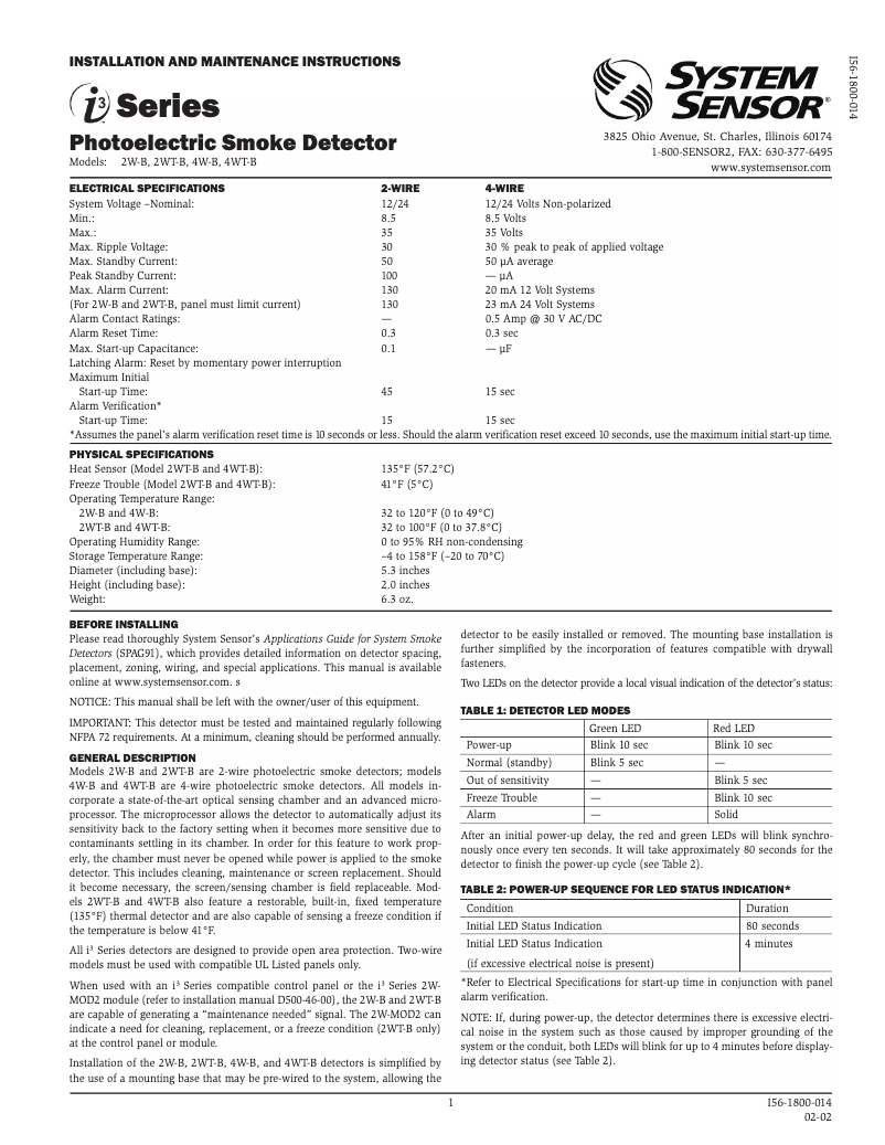 Imagen de la primera página del manual del dispositivo 4WT-B