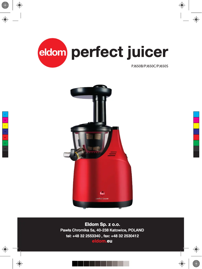 Imagen de la primera página del manual del dispositivo Perfect Juicer PJ650S