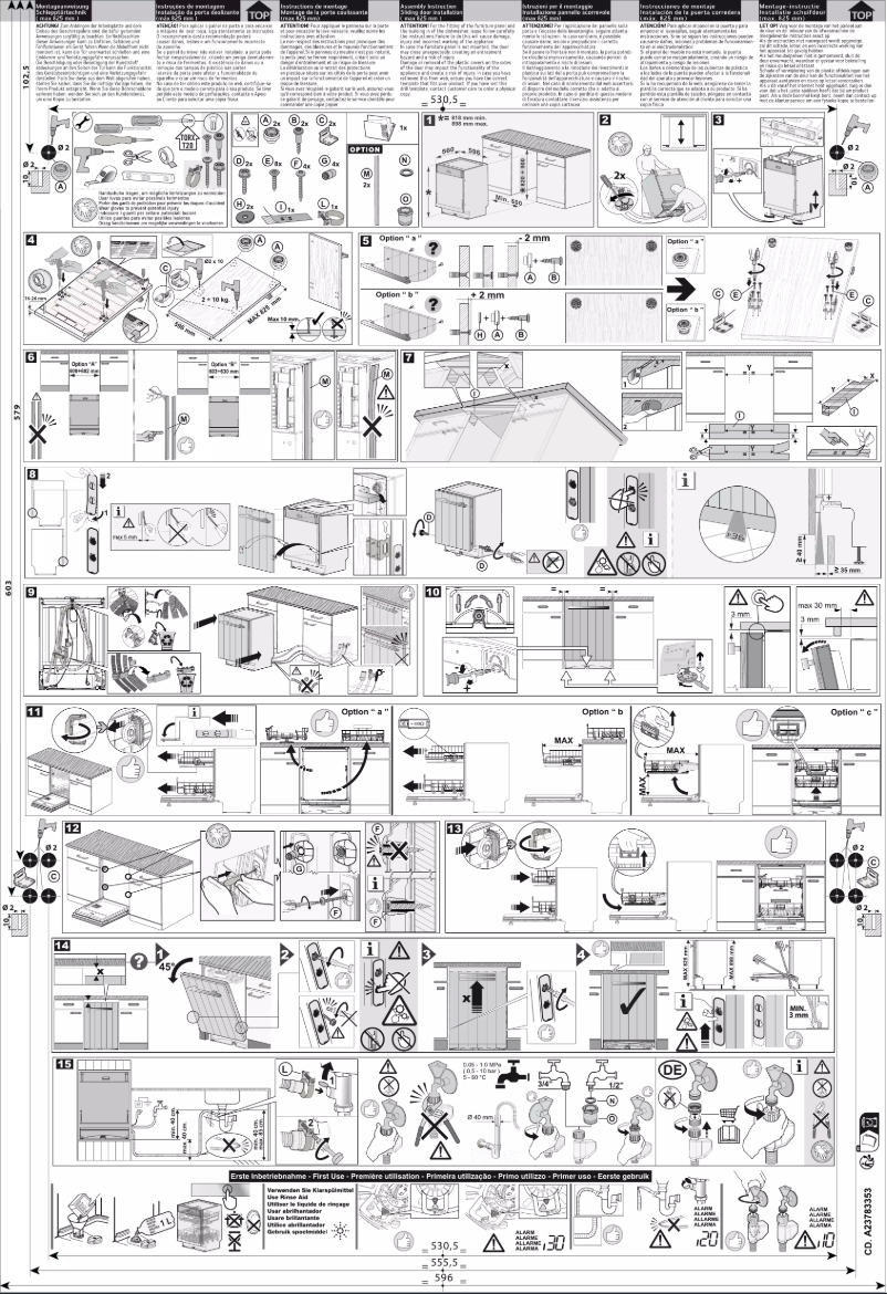 Página nº 1 - Guía de instalación AEG FSE94848P