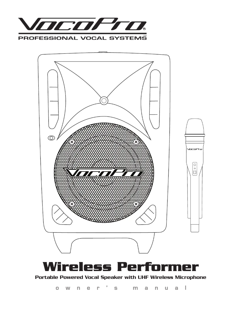 Página 1 del manual Manual de usuario Vocopro Wireless Performer