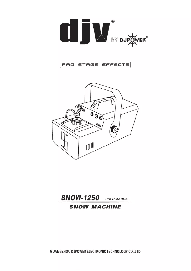 Imagen de la primera página del manual del dispositivo DJV Snow-1250
