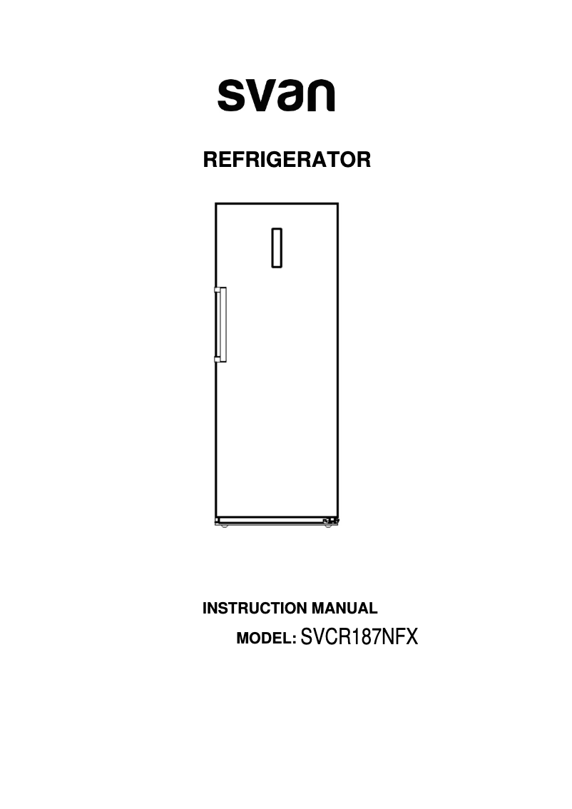 Página 1 del manual Manual de usuario SVAN SVCR187NFX