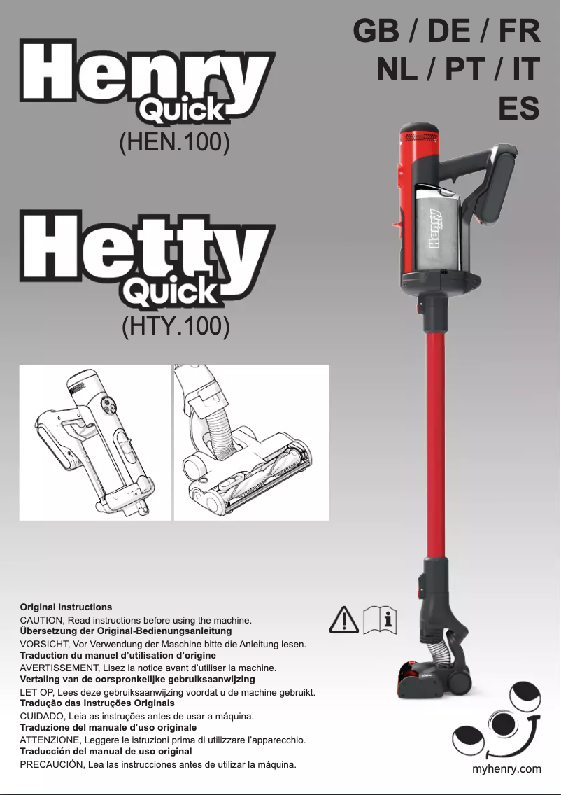 Página 1 del manual Manual de usuario Numatic Henry Quick HEN100