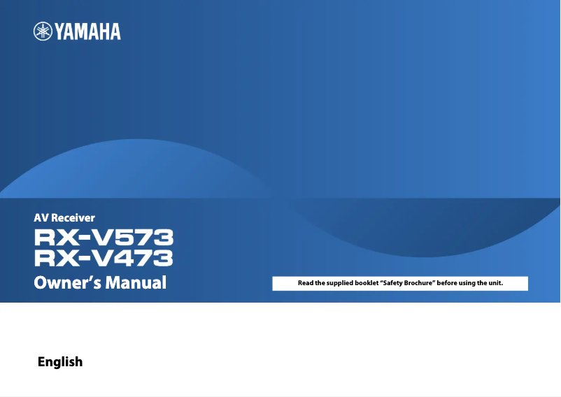 Página 1 del manual Manual de usuario Yamaha RX-V473BL