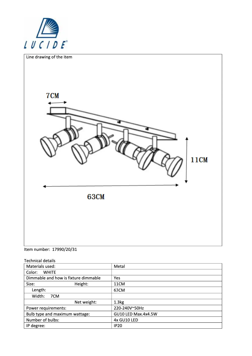 Página 1 del manual Manual de usuario Lucide Twinny 17990/20/31