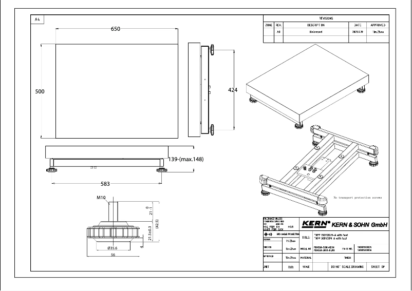 Página 1 del manual Dibujo técnico Kern CCS 150K0.1L