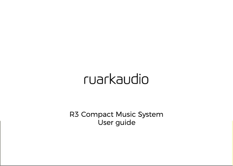 Página nº 1 - Manual de usuario Ruark Audio R3