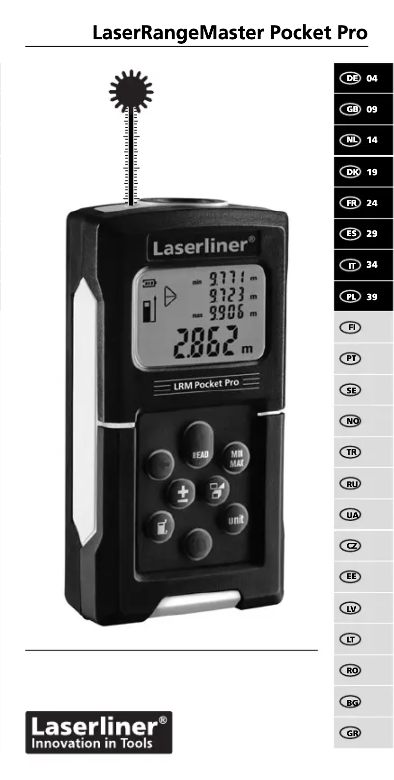 Página 1 del manual Manual de usuario Laserliner LRM Pocket Pro