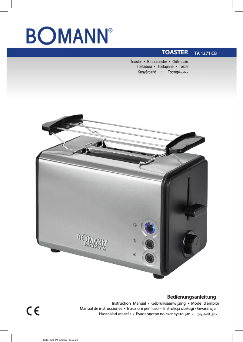 Imagen de la primera página del manual del dispositivo TA 1371 CB