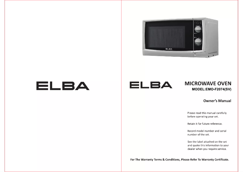 Página 1 del manual Manual de usuario Elba EMO-F2074(SV)