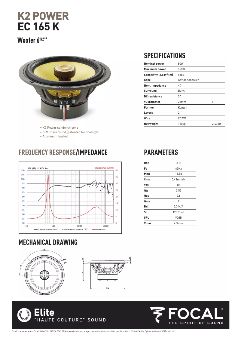 Imagen de la primera página del manual del dispositivo K2 POWER EC 165 K