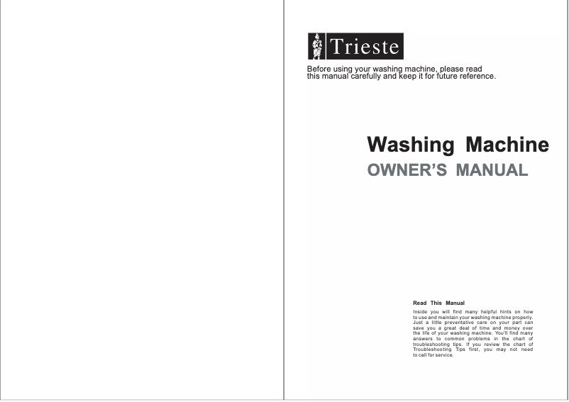 Página 1 del manual Manual de usuario Trieste TRWTL-60