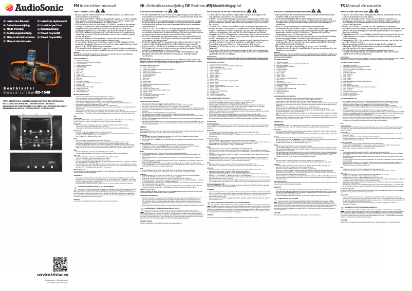 Página 1 del manual Manual de usuario AudioSonic Beatblaster RD-1548