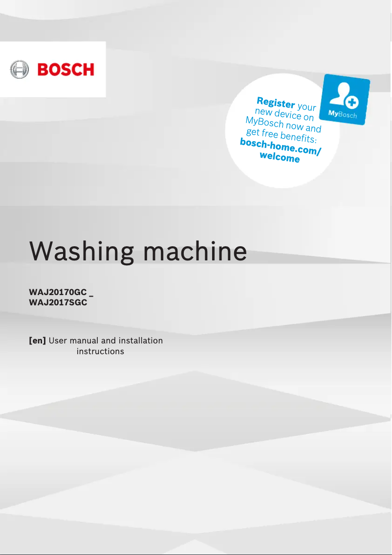 Imagen de la primera página del manual del dispositivo WAJ2017SGC