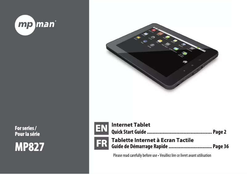 Página nº 1 - Manual de usuario Mpman MP827