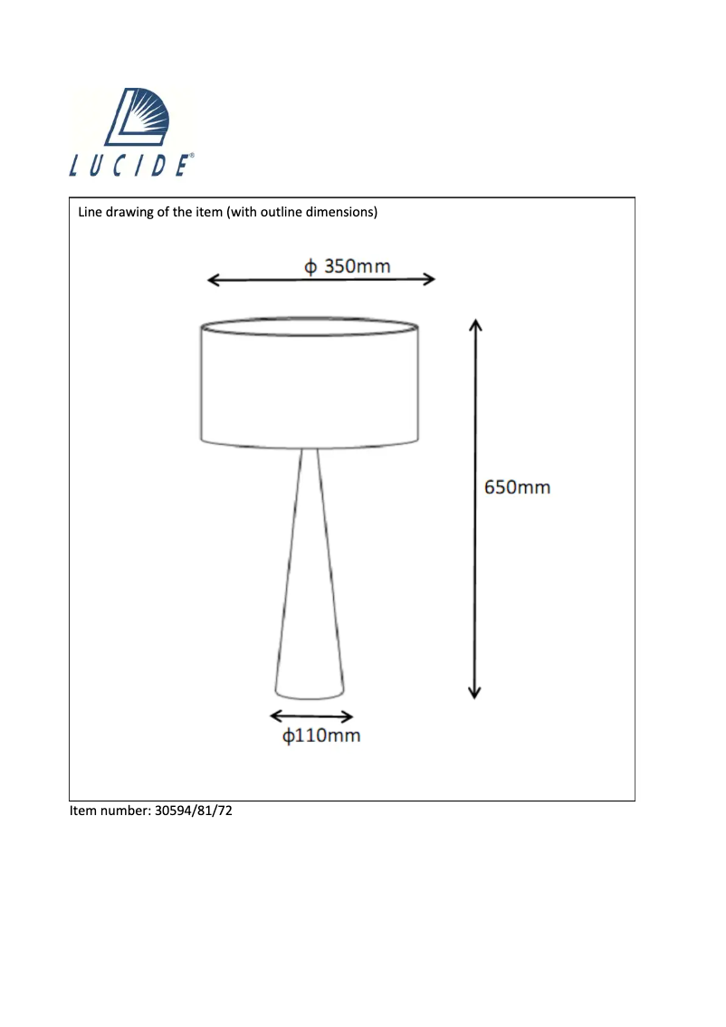 Página nº 1 - Manual de usuario Lucide Conos 30594/81/72