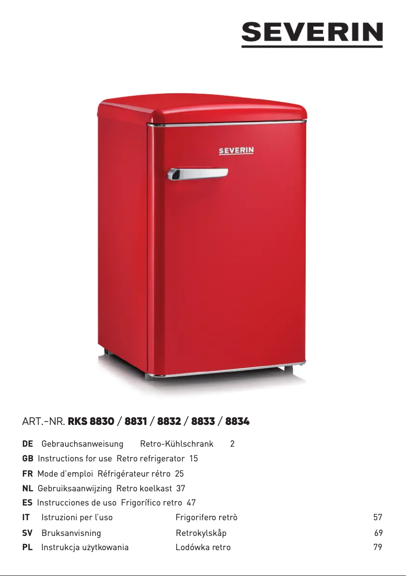 Imagen de la primera página del manual del dispositivo RKS 8830