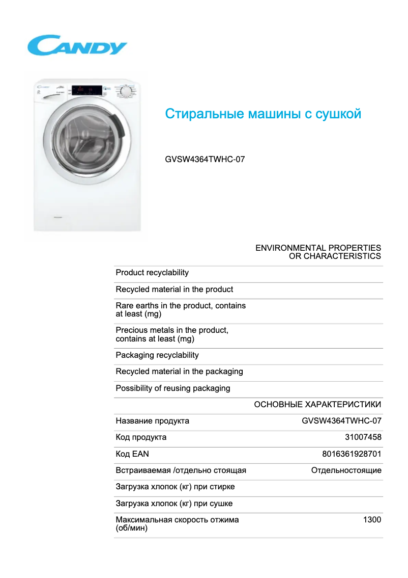 Imagen de la primera página del manual del dispositivo GVSW4364TWHC-07